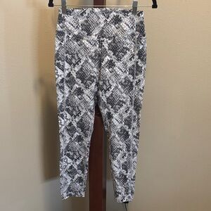 Victoria's Secret PINK Black and White Snakeskin Leggings